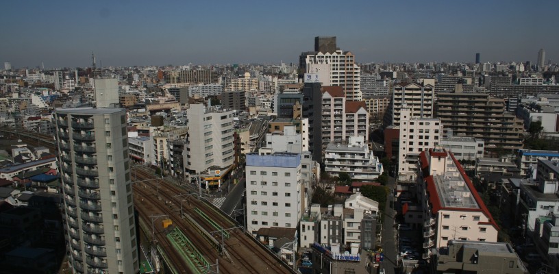 View from the 13th floor of our hotel in Tokyo Shinjuku- hoping for no more big aftershocks