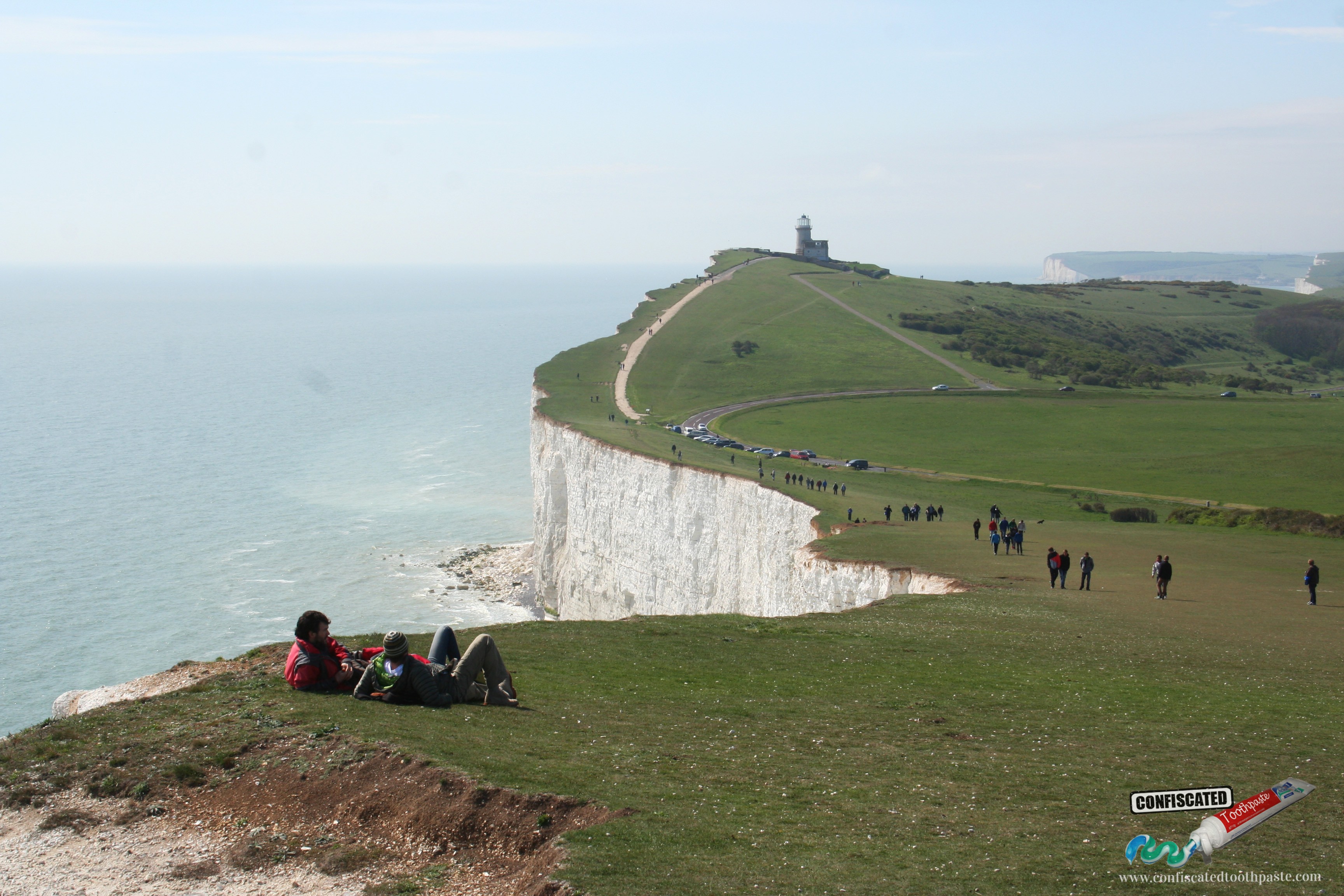 Chalk cliffs at Beachy Head, near Eastbourne in the south of England, United Kingdom