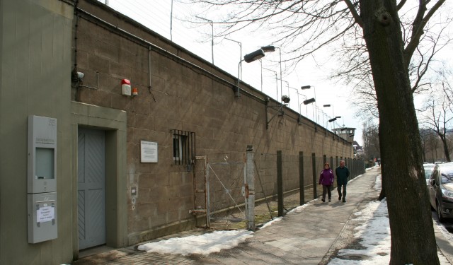 Outside the Stasi prison in the former Hohenschönhausen restricted area, Berlin