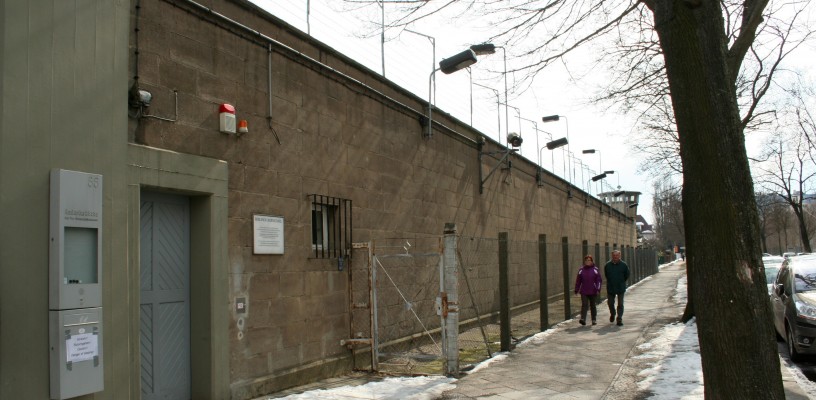 Outside the Stasi prison in the former Hohenschönhausen restricted area, Berlin