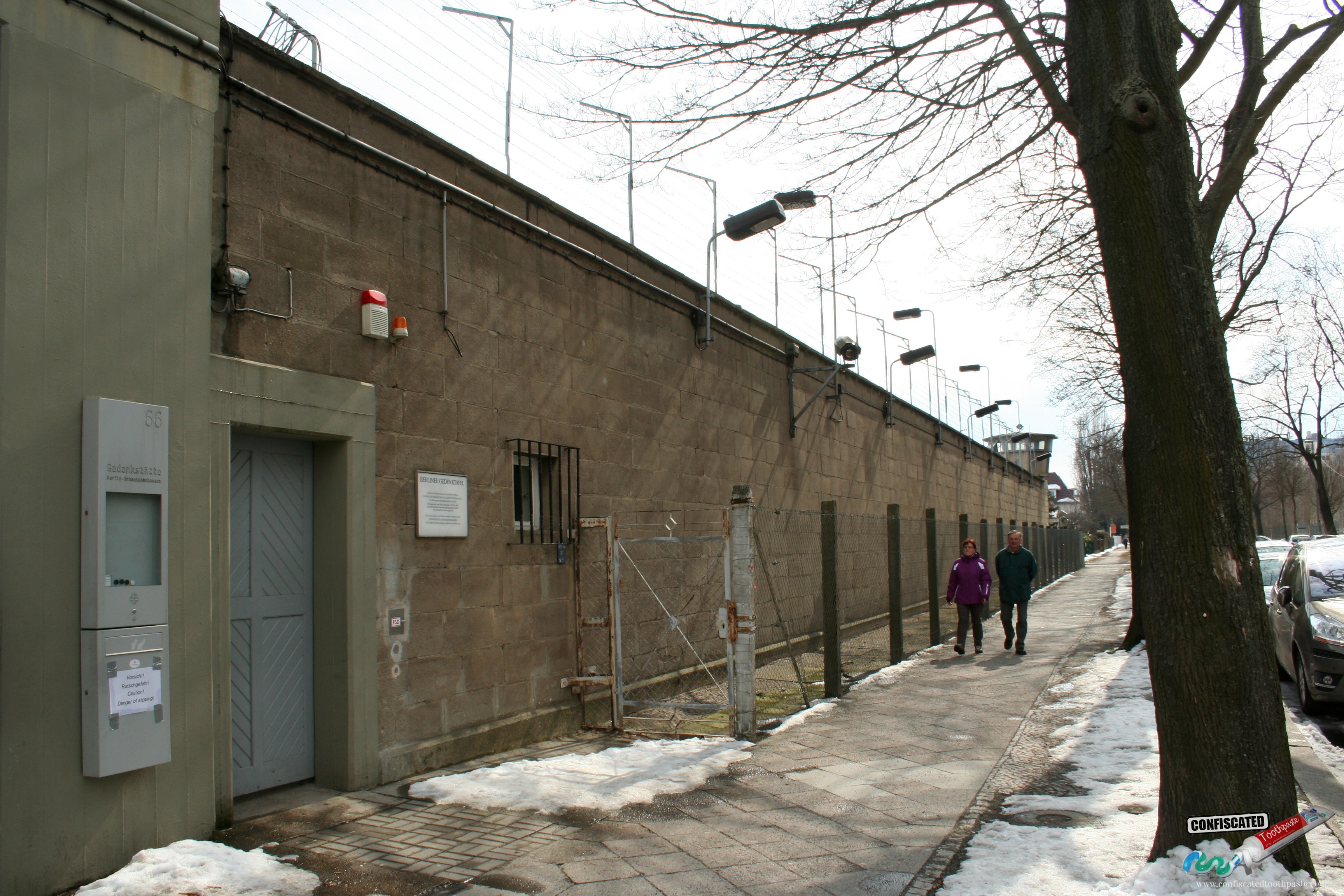 Outside the Stasi prison in the former Hohenschönhausen restricted area, Berlin