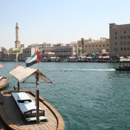 Dubai Creek, United Arab Emirates (UAE)Dubai Creek. Taking a dhow or abra across the creek is cheap and magical.