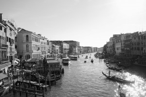 Grand Canal in B&W, Venice, Italy