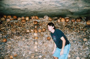 The eerie underground tunnels of the Paris Catacombs, Paris France