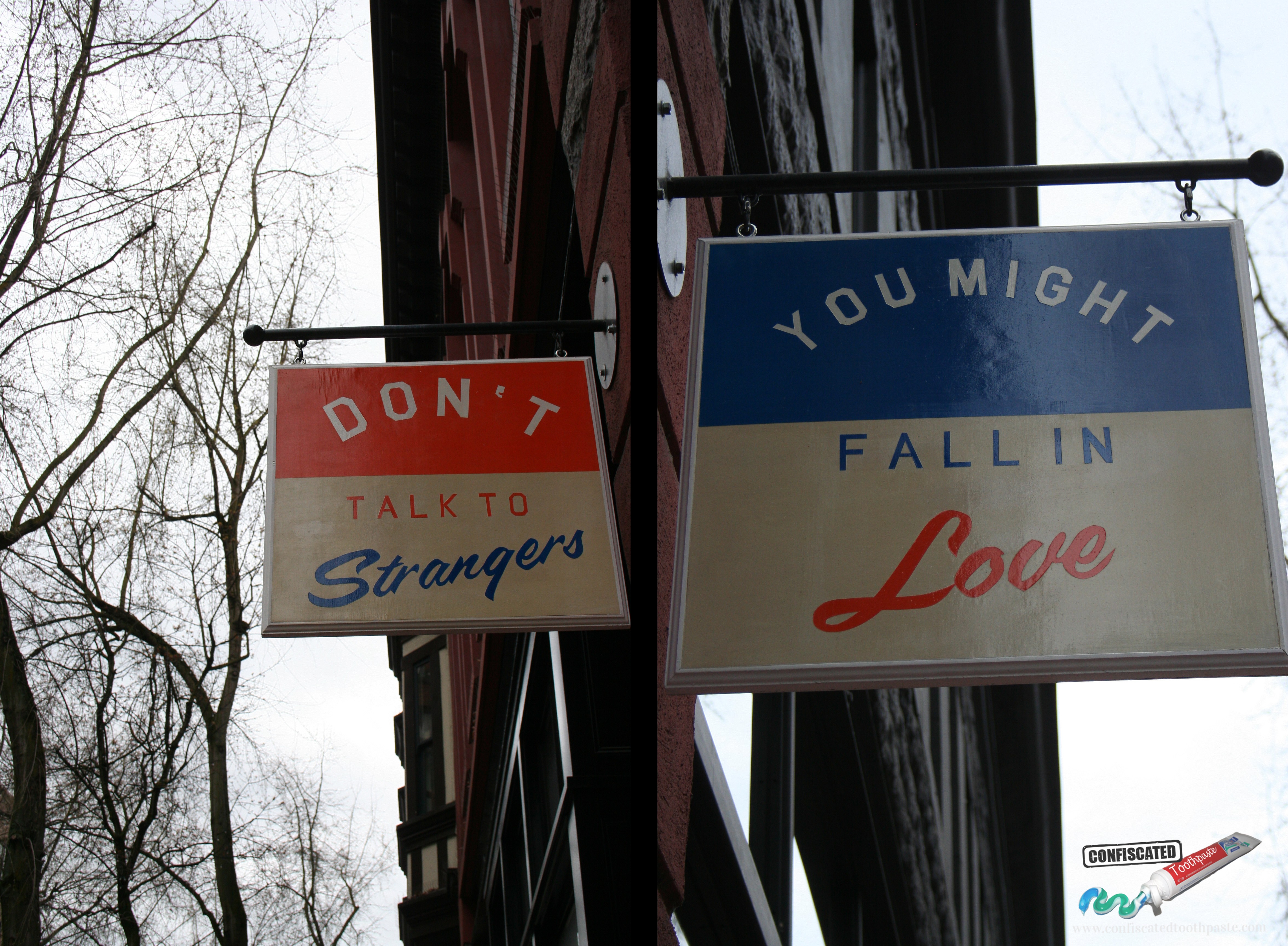 Don't Talk to Strangers, Cool sign in Vancouver, Canada