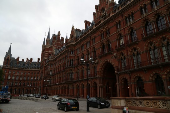 St Pancras Station in London: back in the big smoke!
