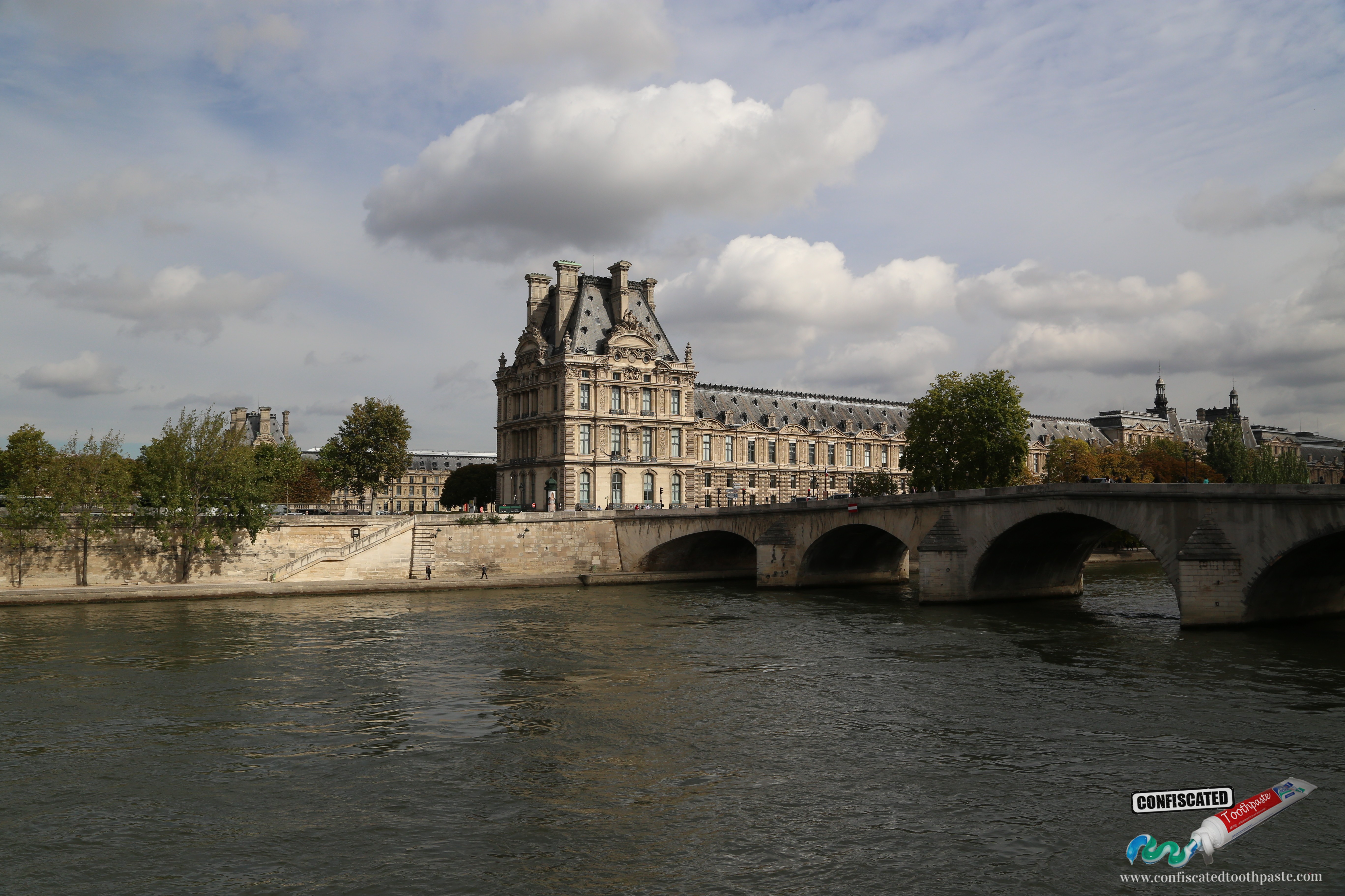 The Louvre Palace seen from across the Seine, Paris, France