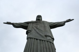 Football, religion and romance. Cristo Redentor (Christ the Redeemer), Rio de Janeiro