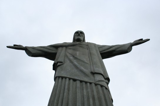 Football, religion and romance. Cristo Redentor (Christ the Redeemer), Rio de Janeiro