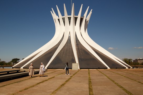 The other-worldly curves of Brasilia Cathedral.