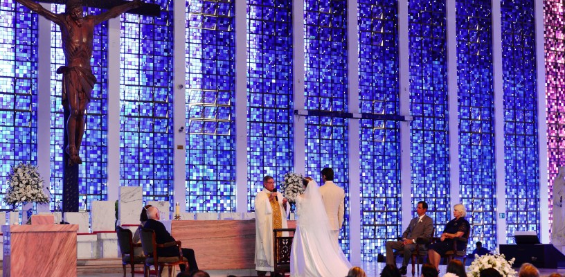 Wedding day at Dom Bosco, Brasila