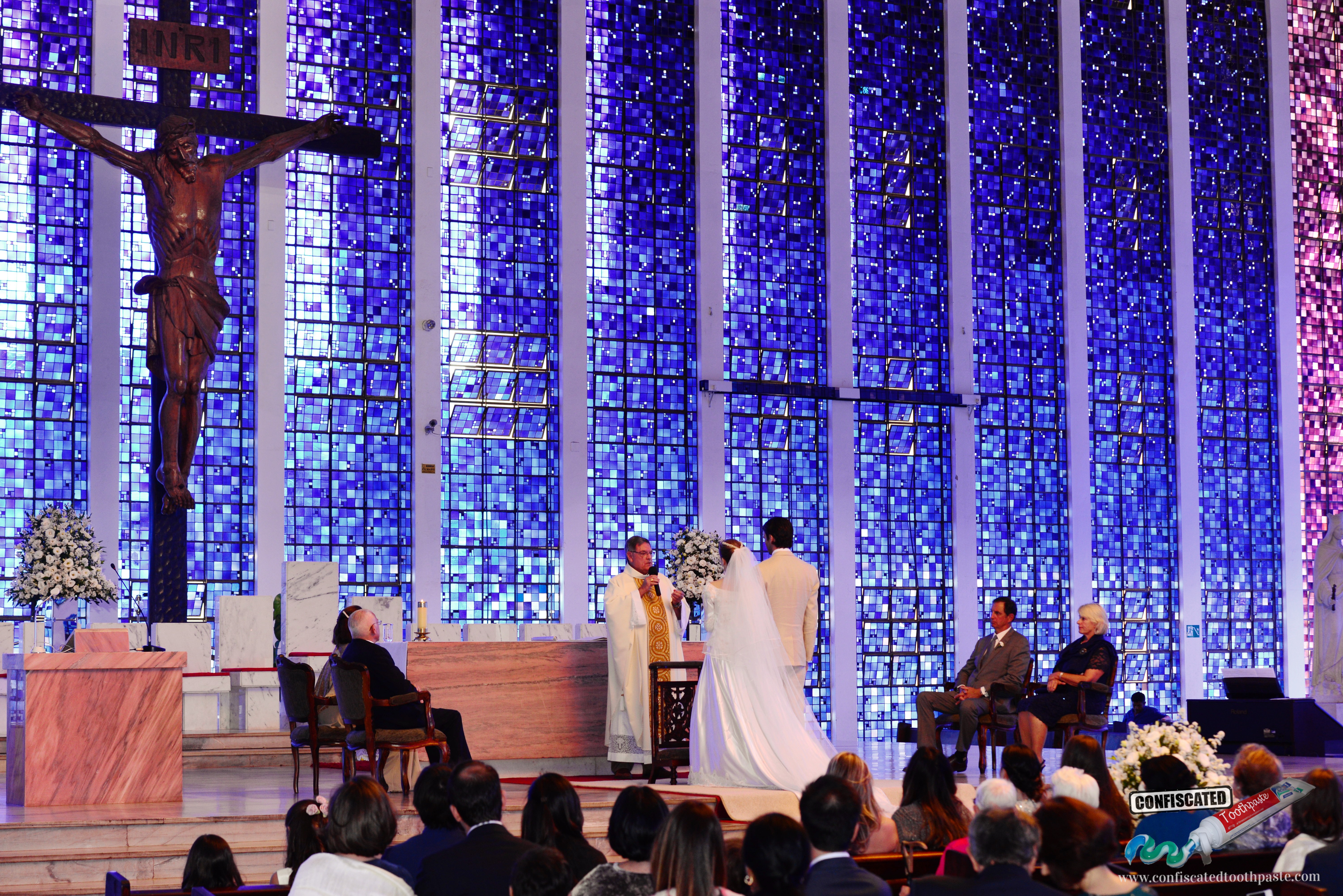 Wedding day at Dom Bosco, Brasila