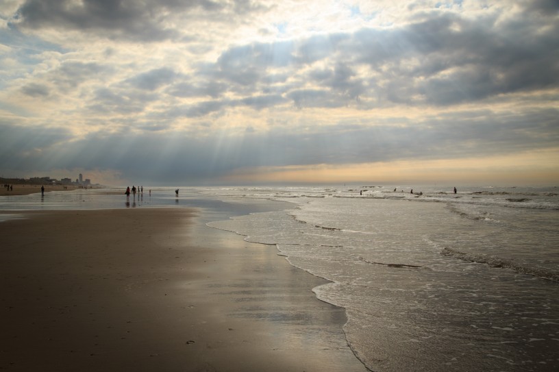 Bloemendaal Beach with Sunbeams, Netherlands