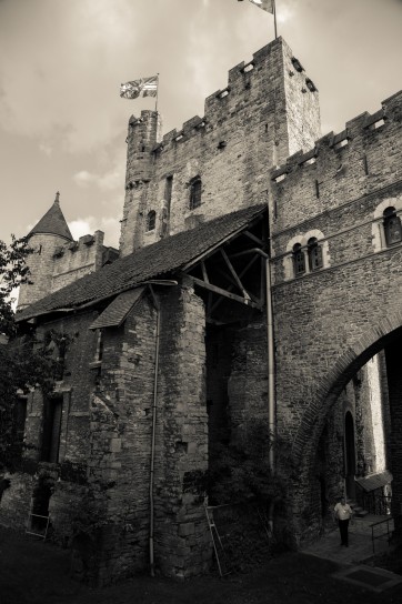 Gravensteen Castle in B&W #1, Ghent