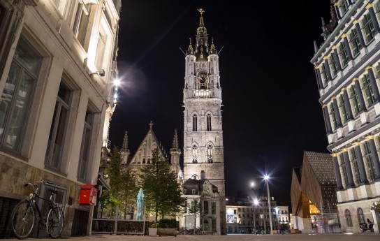 Ghent Belfort by night