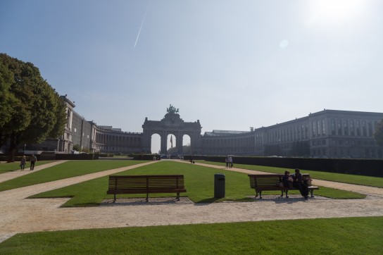 Parc du Cinquantenaire (Jubelpark) in Brussels, with its triumphal arch dominating the view