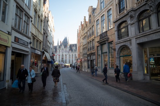 The small cobbled streets of Bruges