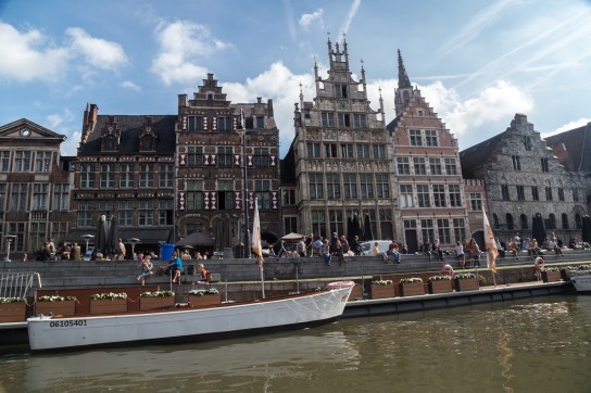The Graslei Harbourfront in Ghent