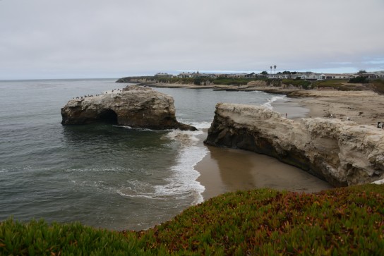 The fallen Natural Bridges, north of Santa Cruz
