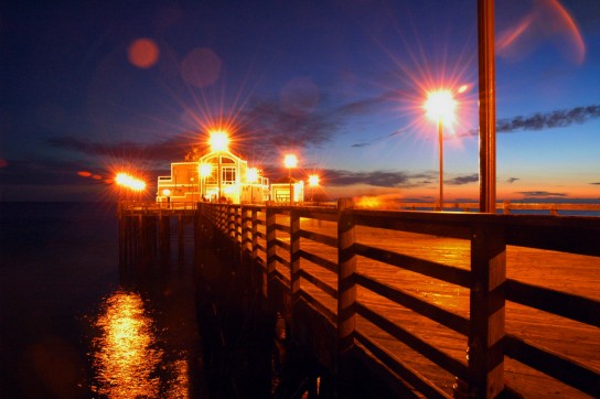 Oceanside Pier at night. Photo: Rob Gibbs