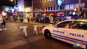 Police car on Beale Street in Memphis