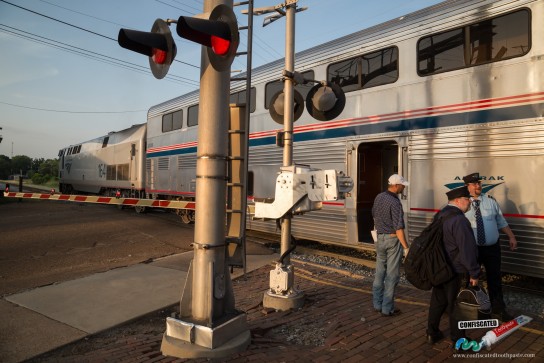 The City of New Orleans train stopped in Greenwood Mississippi