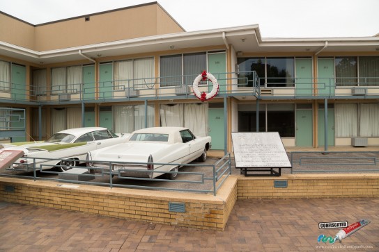 Site of Martin Luther King's assassination. Lorraine Motel and now also the Civil Rights Museum, Memphis, Tennessee